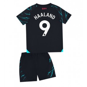 Manchester City Erling Haaland #9 Rezervni Dres za Dječji 2023-24 Kratak Rukavima (+ kratke hlače)